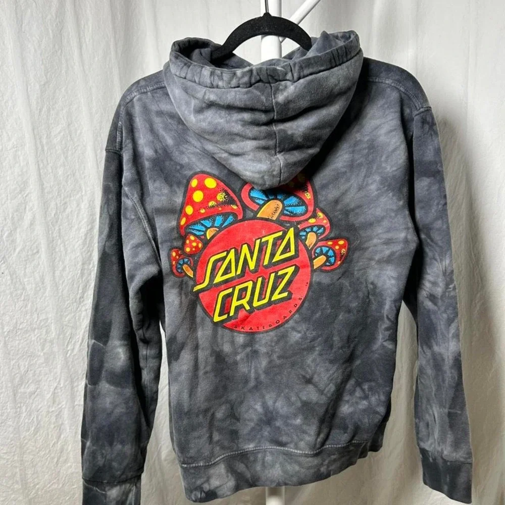 Santa Cruz Skateboards Hoodie Size Small Tie-dye Mushrooms‎ Colortone - Picture 4 of 4